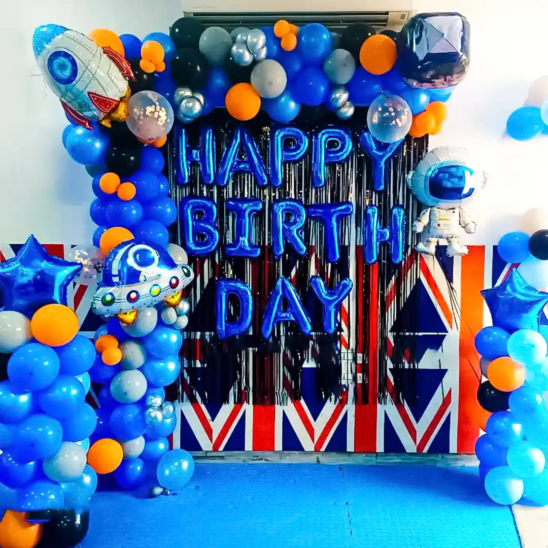 Astronaut Theme Birthday Decoration in Gurgaon for kids birthday party 