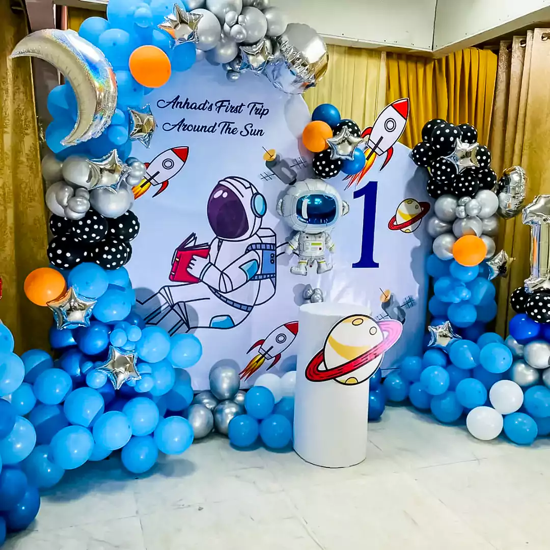 Astronaut Theme decoration for kids birthday party 