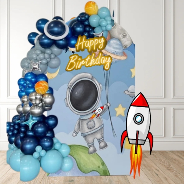 Astronaut Theme Kids Birthday Decorations 