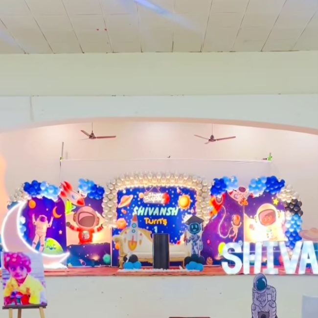 Kids birthday party decoration Astronaut Theme decoration 