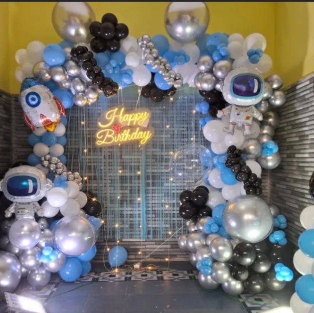 Affordable Astronaut Theme Kids Birthday Decoration 