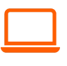 Ícono de un laptop que representa el desarrollo ágil