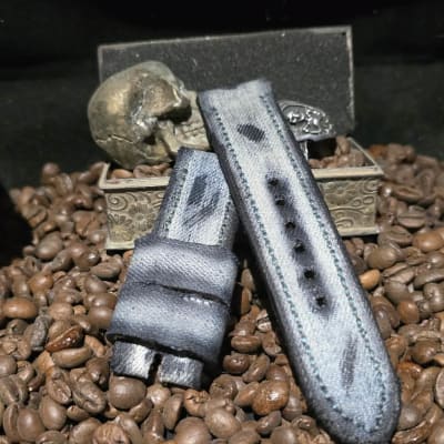 Denim distressed strap