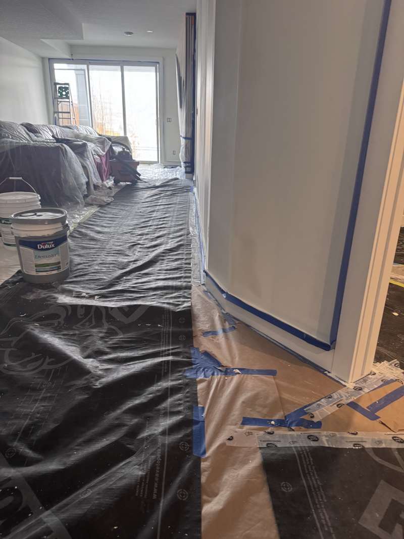 Floor protection during painting Calgary