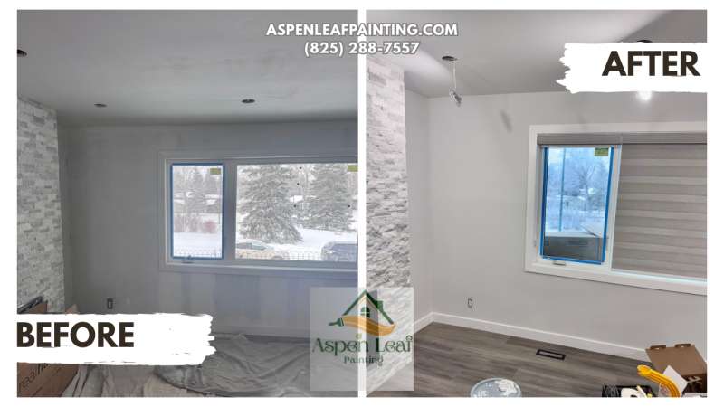 Room painting transformation Calgary