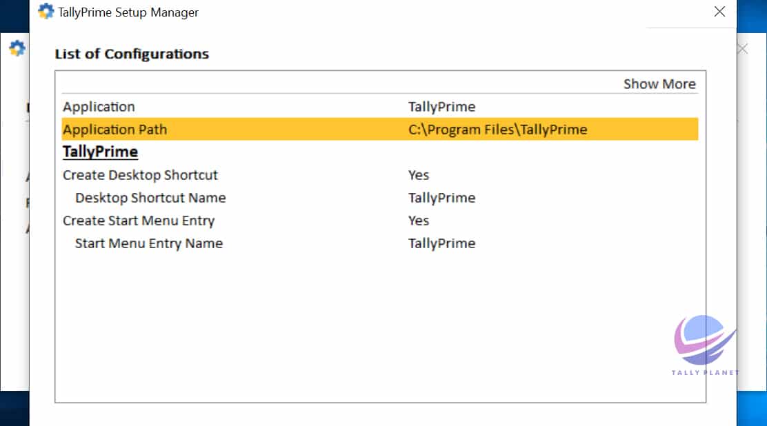 Tally Setup Interface Image Tally Prime Installation Option Screen Shots | Tally Planet