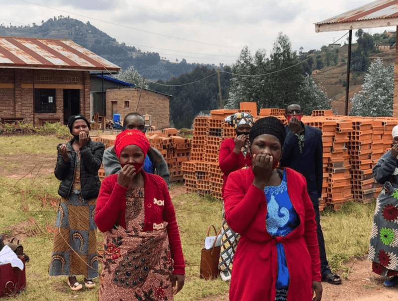 Women during Trauma Tapping training in Ngororero, Rwanda