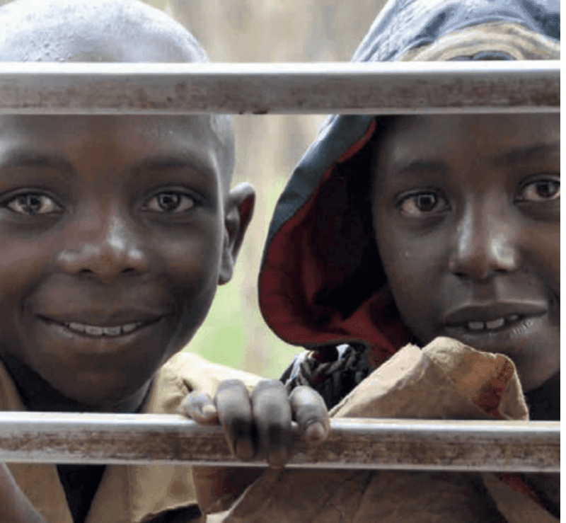 Kids at the Virunga mountains of Rwanda