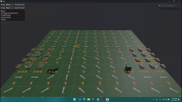 flowfield debug display