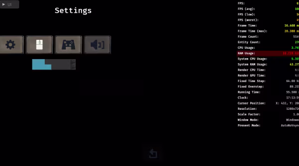 settings ui
