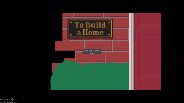 to build a home loading screen