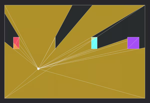2d visibility mesh prototype