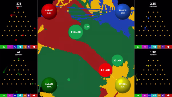 battle royale marble simulations