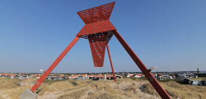 Sømærke på stranden i Blokhus