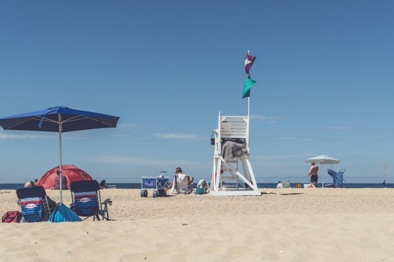 Spent a little time at the beach with the shark flag out