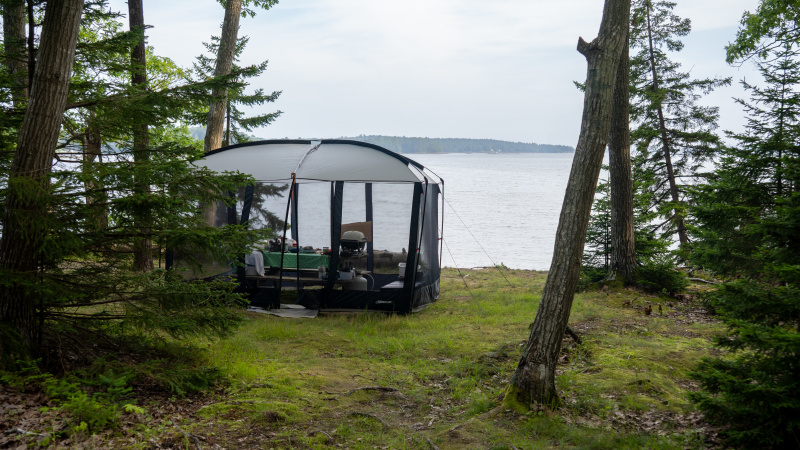 Camping by the ocean