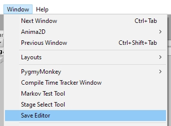 Unity SaveEditor Menu