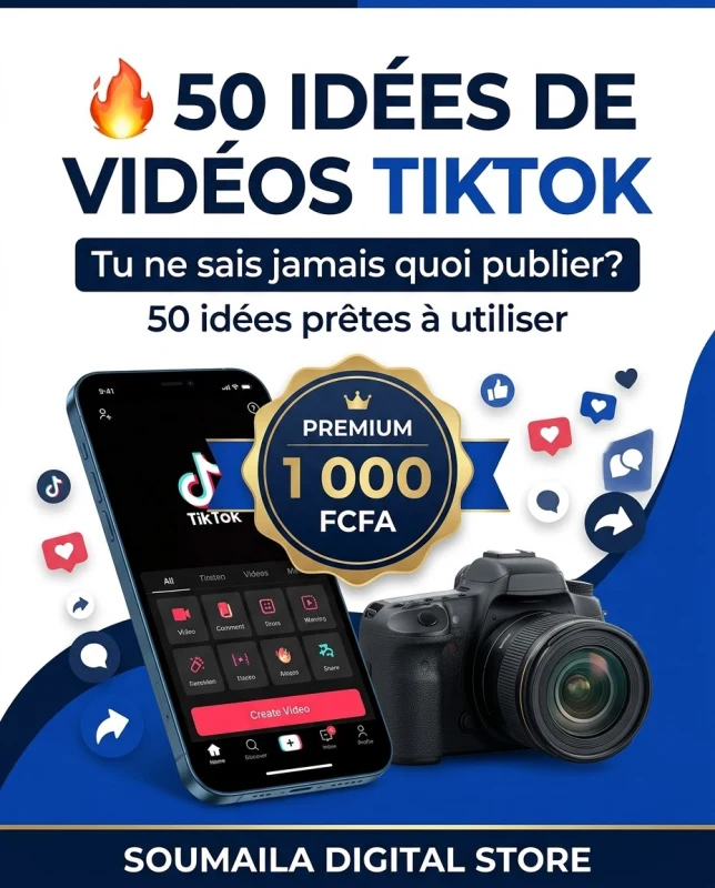 🔥 50 IDÉES DE VIDÉOS TIKTOK — GUIDE RAPIDE 2026