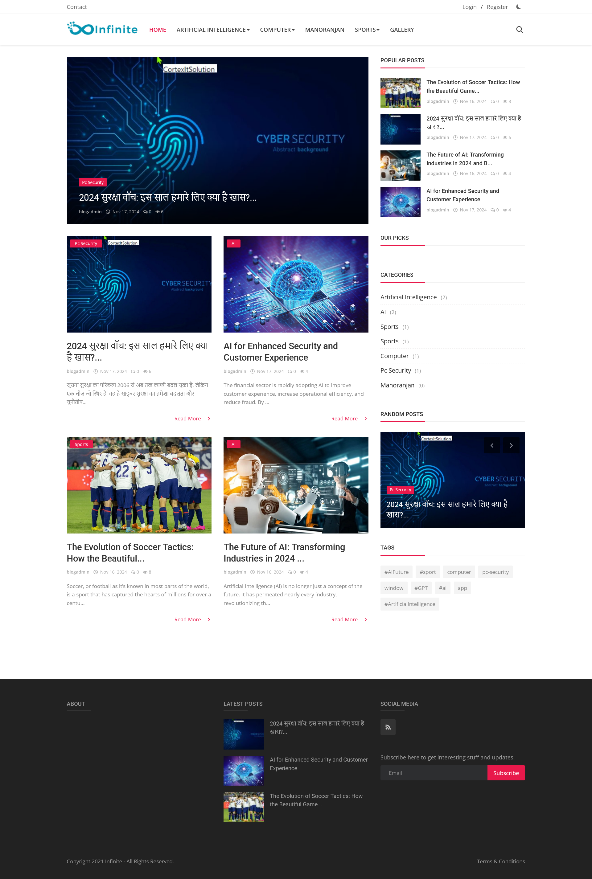 Infinite - Blog & Magazine Script (Built with Laravel + PHP) – Free ...