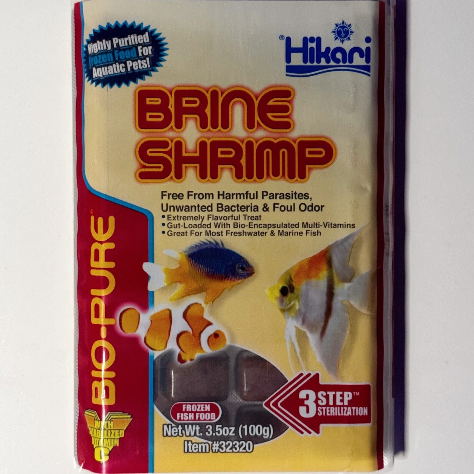 Frozen brine shrimp