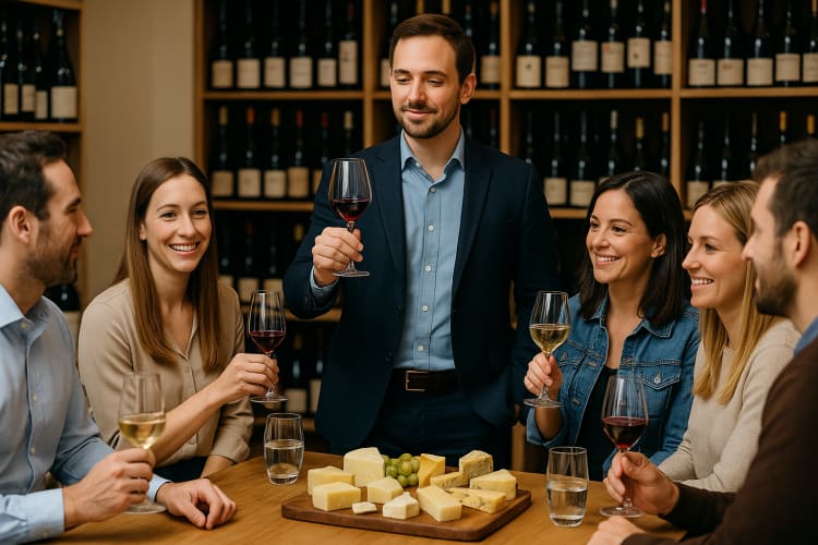 Italienischer Wein & Käse Abend