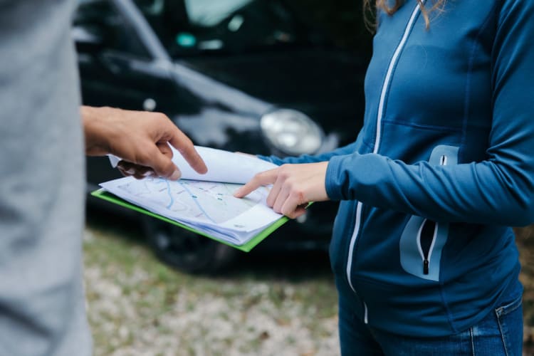 Karte Kompass Rallye