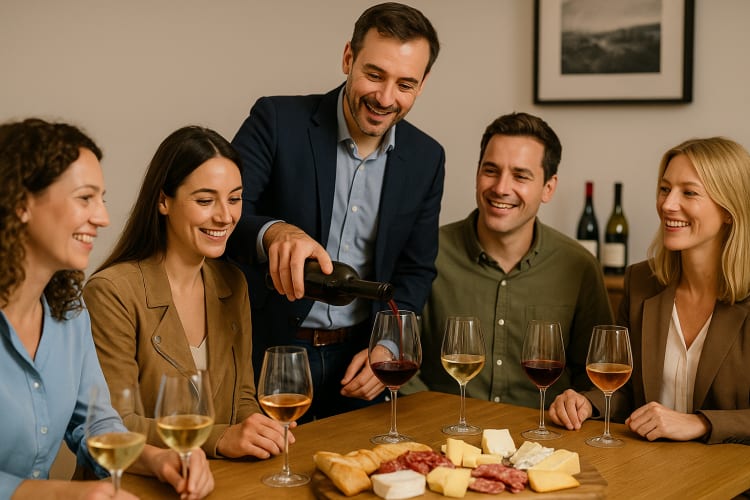 Französisches Wein Tasting