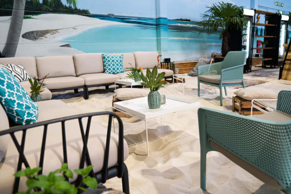 Eventlocation Eventlagune mit Sandboden 