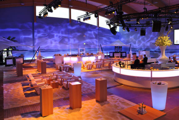 Eventlocation Strandhalle mit Lagune 