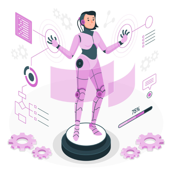 AI Staffing Team Illustration