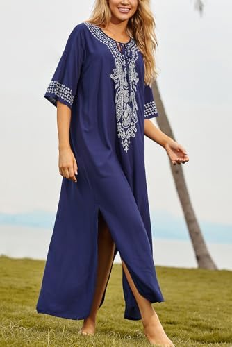 Vue 5 de Femmes Broderie Caftan Surdimensionne