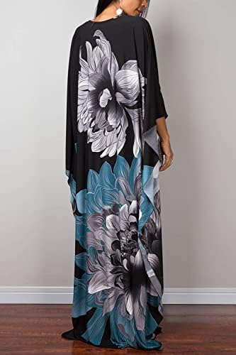 Vue 4 de Floral Dete Caftan Ample