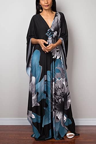 Vue 5 de Floral Dete Caftan Ample