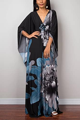 Vue 6 de Floral Dete Caftan Ample