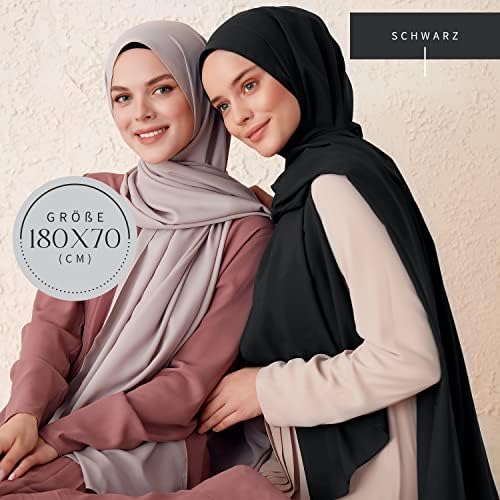 Vue 4 de Hijab En Mousseline Pour