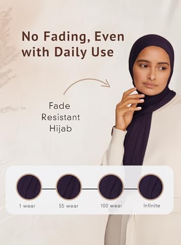 Vue 5 de Jersey Echarpe Hijab Pour