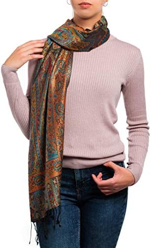 Vue 6 de Foulard En Soie Pashmina