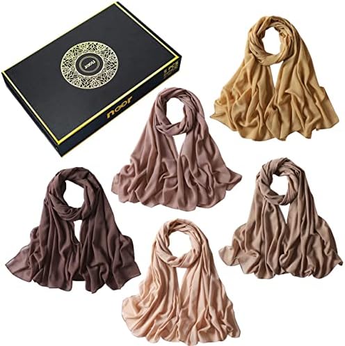 Vue 4 de Noor Pcs Hijab Scarfs