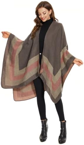 Vue 4 de Poncho Femme Hiver Elegant
