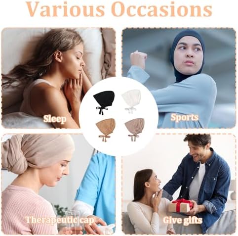 Vue 6 de Pieces Bonnet Hijab Femme