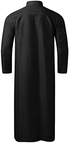 Vue 4 de Djellaba Homme Musulman Col