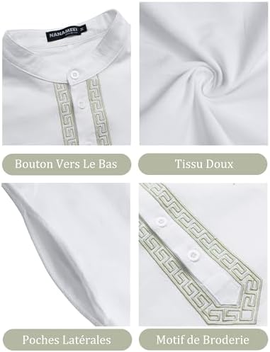 Vue 5 de Musulman Qamis Homme Manches