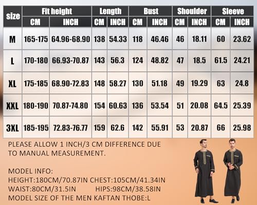 Vue 4 de Djellaba Homme Manches Longues