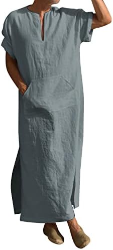 Vue 5 de Caftan Homme Coton Lin