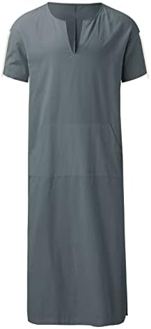 Vue 6 de Caftan Homme Coton Lin