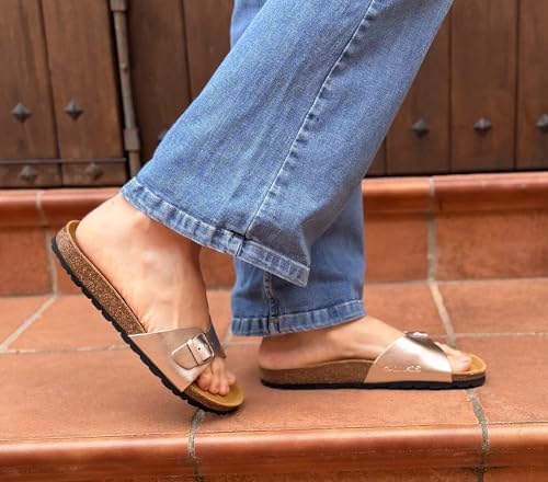 Vue 6 de Sandales En Cuir Avec