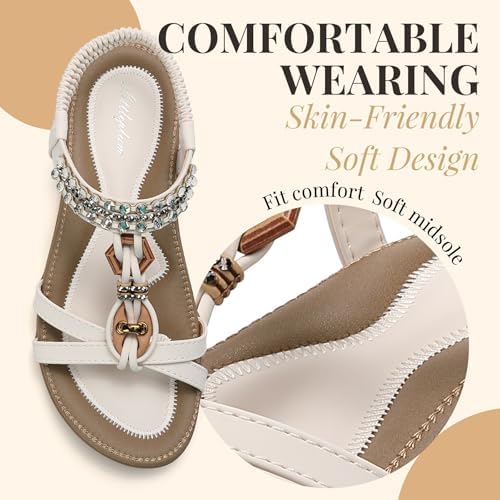 Vue 4 de Sandales Plats Femme Ete