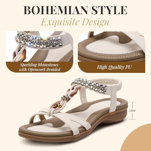 Vue 5 de Sandales Plats Femme Ete