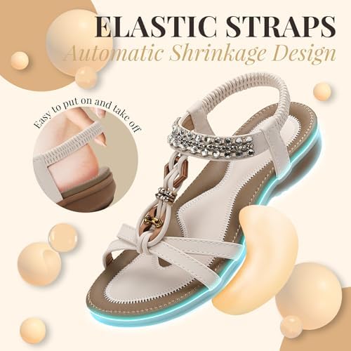 Vue 6 de Sandales Plats Femme Ete