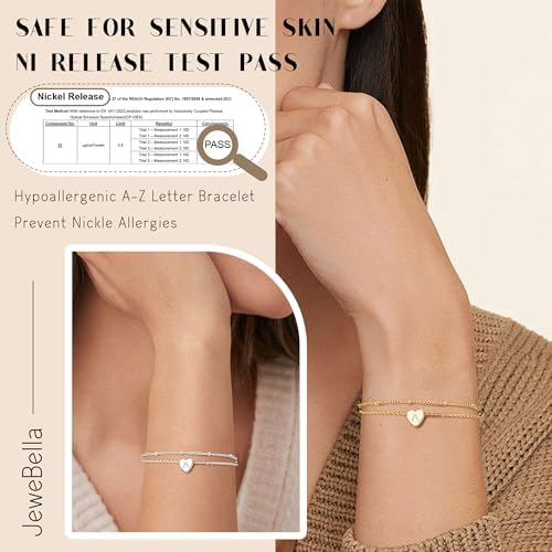 Vue 4 de Lettre Bracelet Femme En